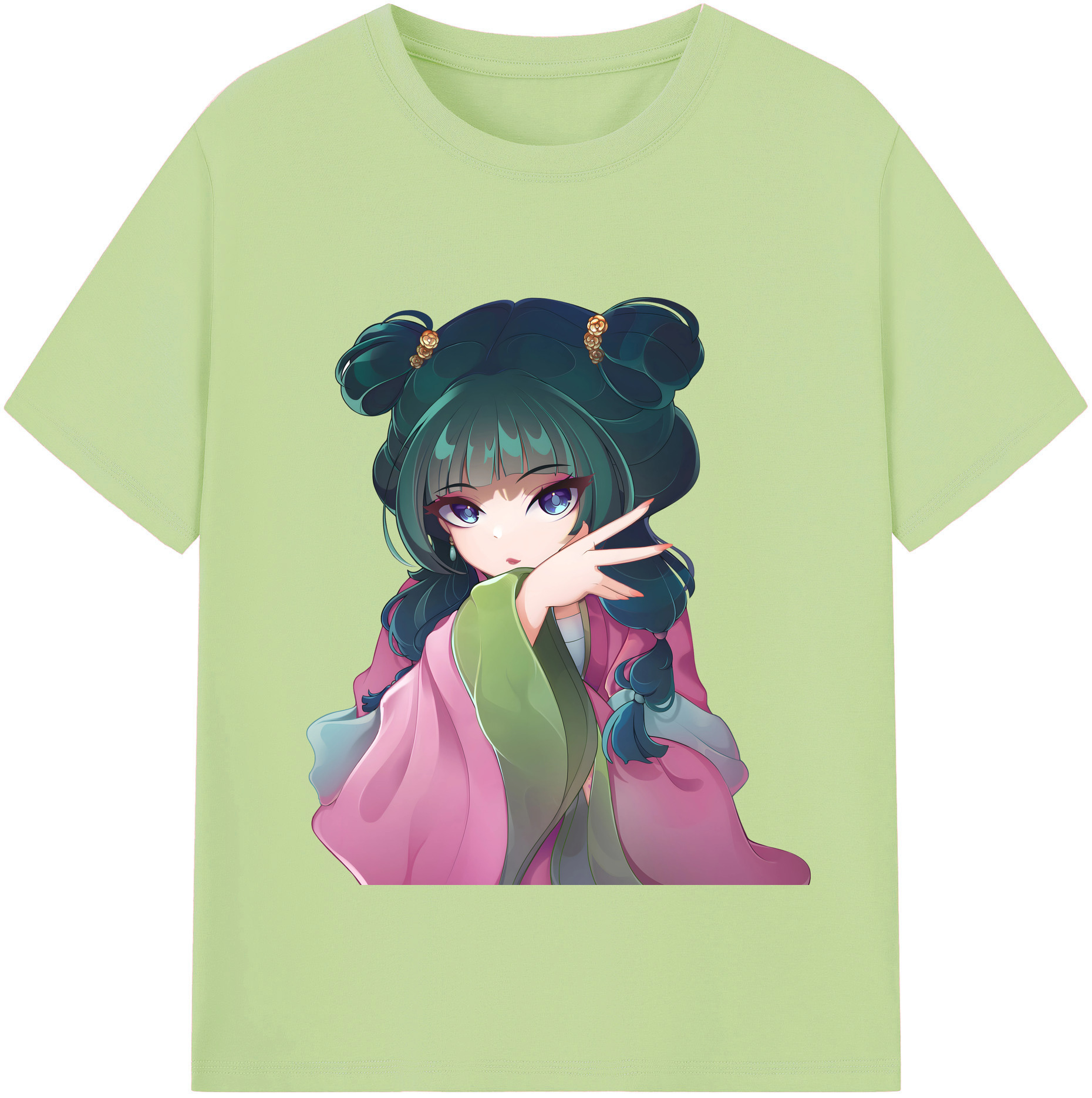 （画像用） 薬屋のひとりごと The Apothecary Diaries 綿100％半袖Tシャツ（フロントプリント）